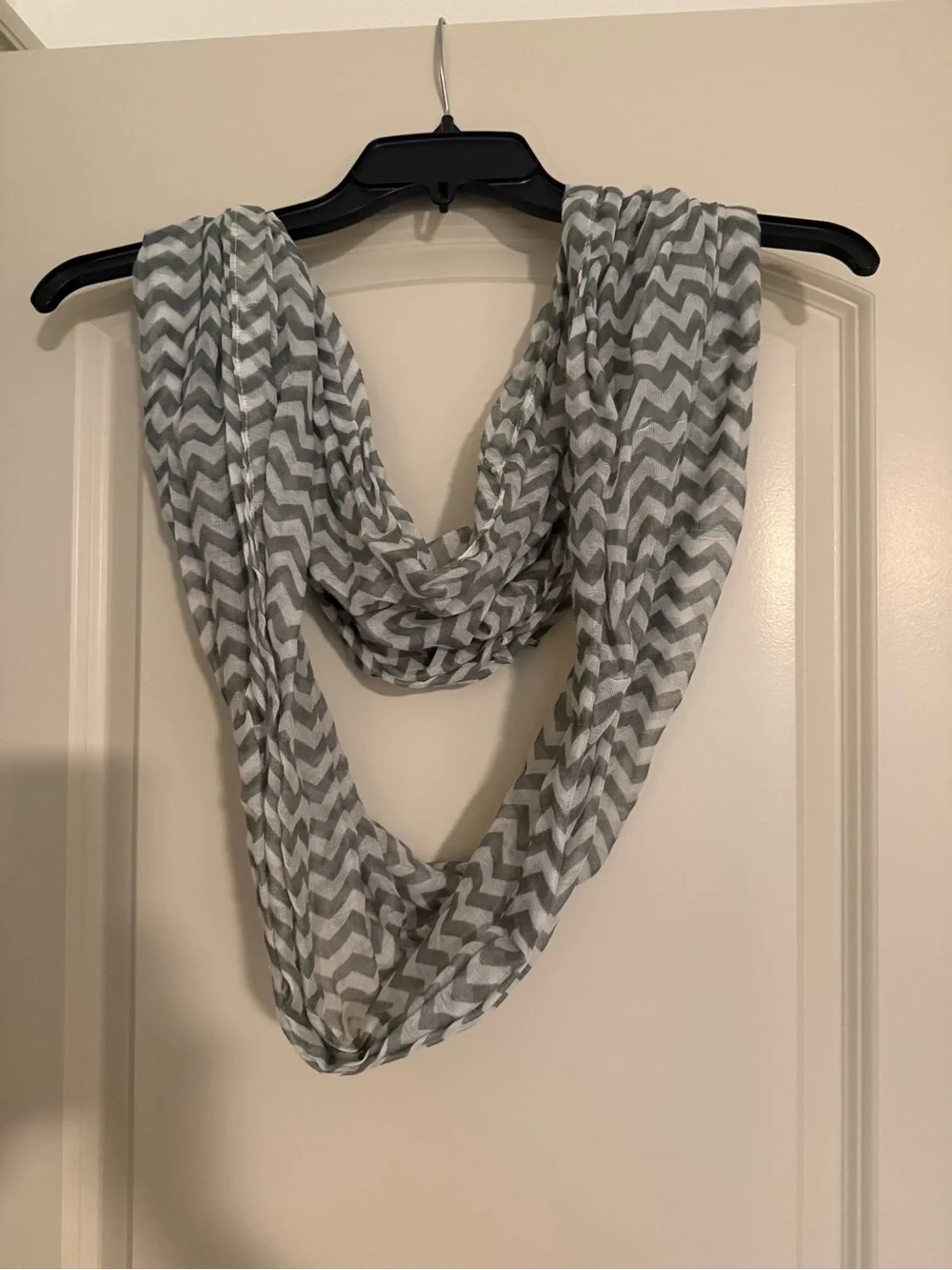 Light Gray Chevron Infinity Scarf - Women Accessories